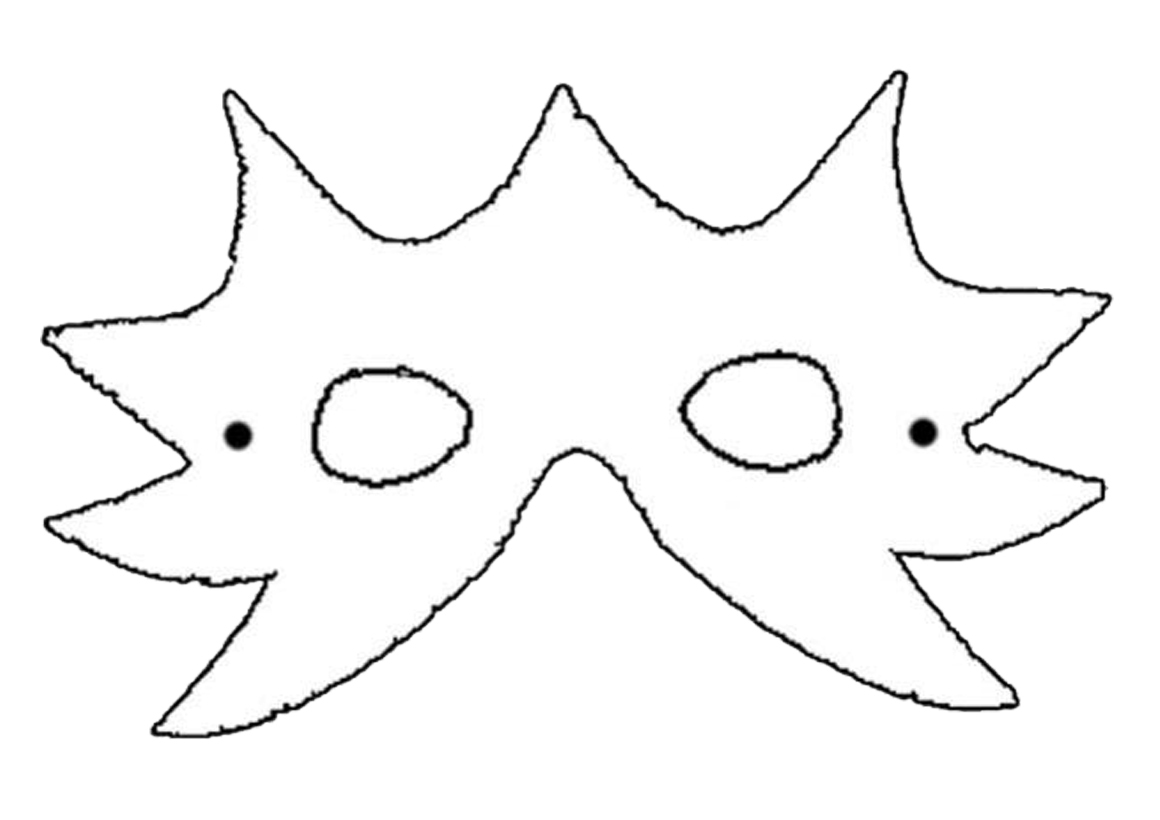 Coloriage d'un masque original à motifs variés