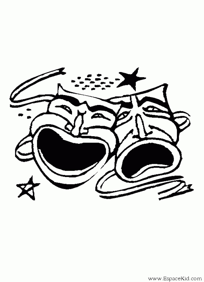 Coloriage d'un masque original avec motifs variés