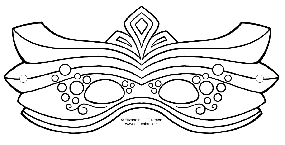 Coloriage d'un masque original avec des motifs variés
