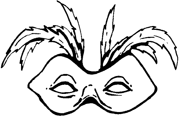 Coloriage d'un masque original à motifs variés