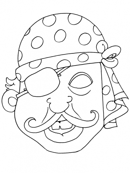 Coloriage d'un masque original avec motifs variés