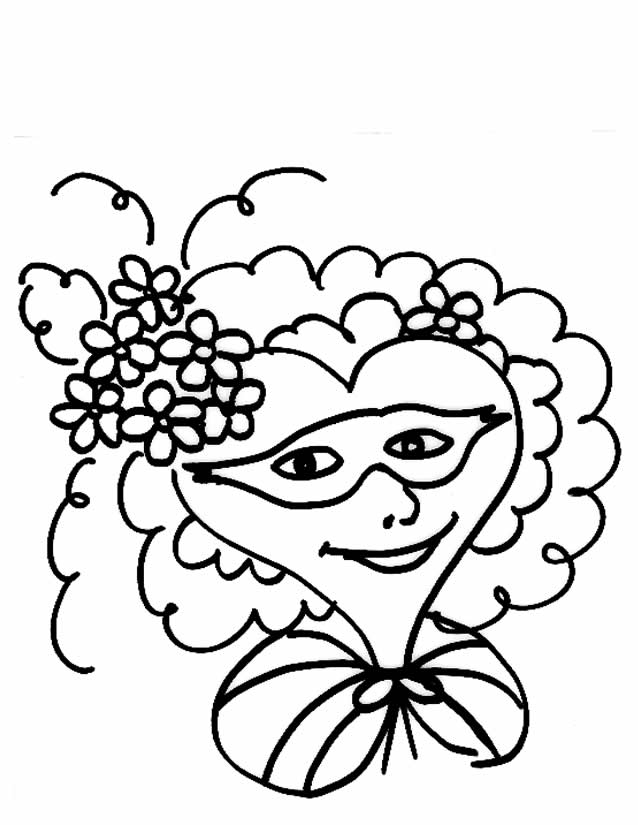 Coloriage d'un masque original aux motifs variés
