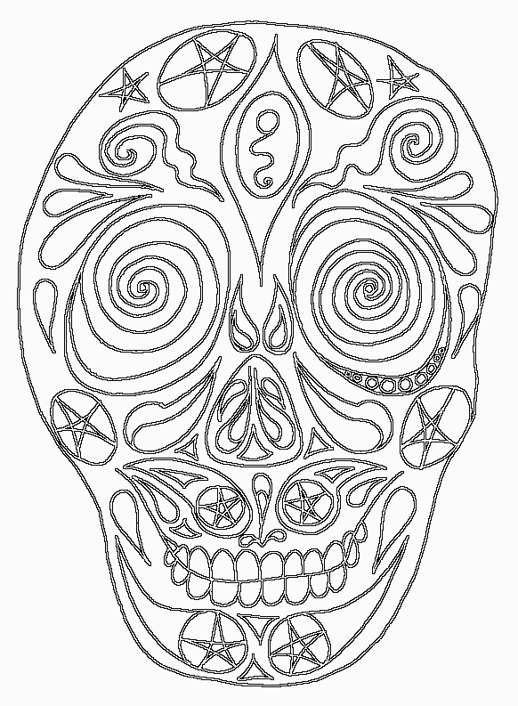 Coloriage d'un masque original avec motifs variés