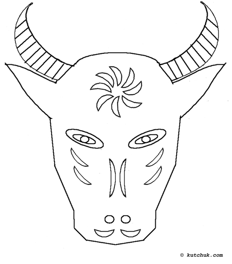 Coloriage d'un masque avec des motifs variés et expressifs