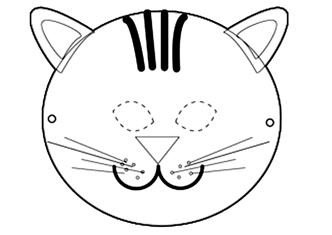 Coloriage d'un masque original avec motifs variés et détails ludiques