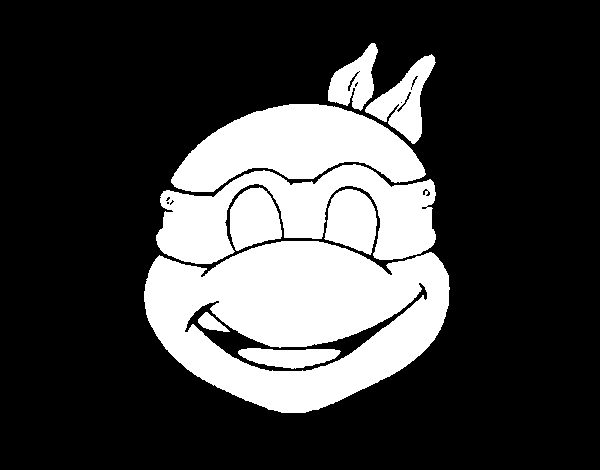 Coloriage d'un masque original avec motifs variés