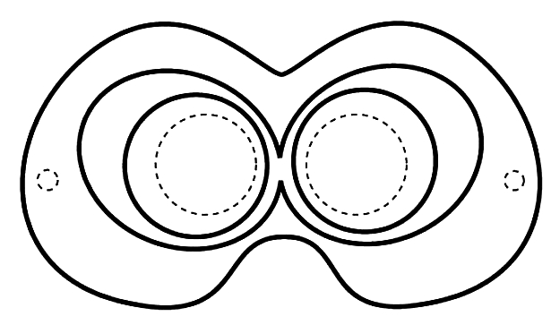 Coloriage d'un masque original avec motifs variés