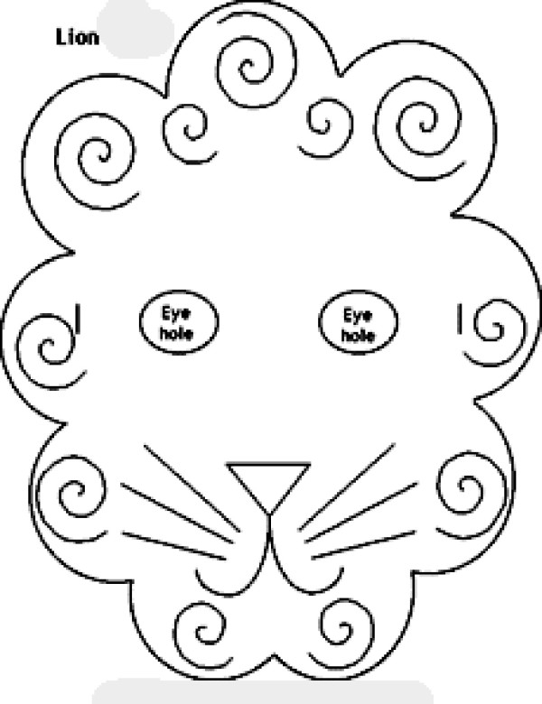 Coloriage d'un masque original avec motifs variés