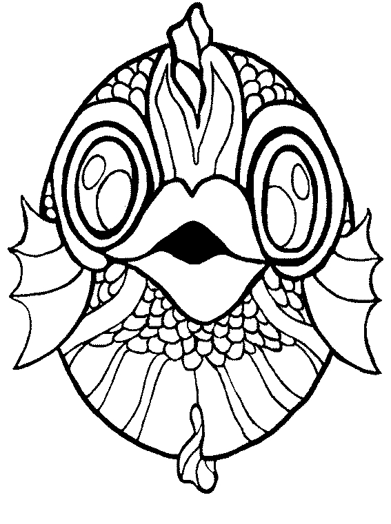 Coloriage d'un masque original avec motifs variés et expression artistique