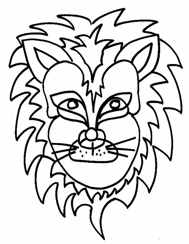 Masque original à colorier avec motifs variés