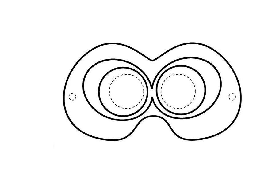 Coloriage d'un masque original avec des motifs variés