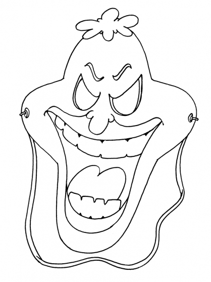 Coloriage d'un masque original avec des motifs variés