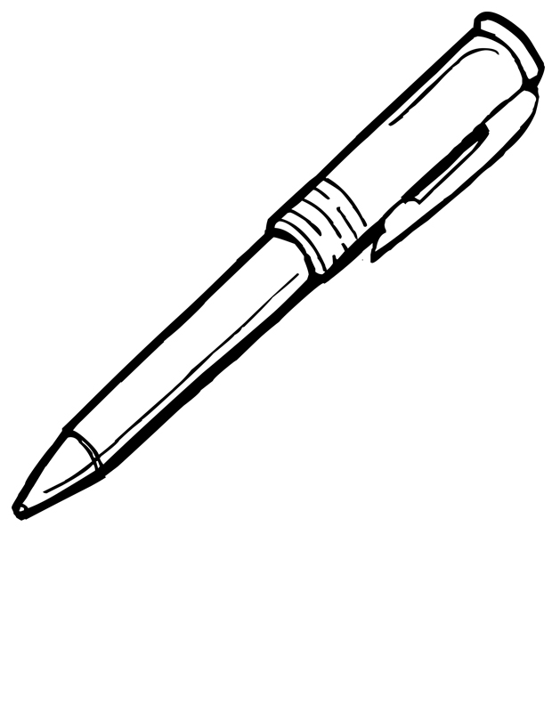 Coloriage d'un matériel scolaire varié sur un fond simple