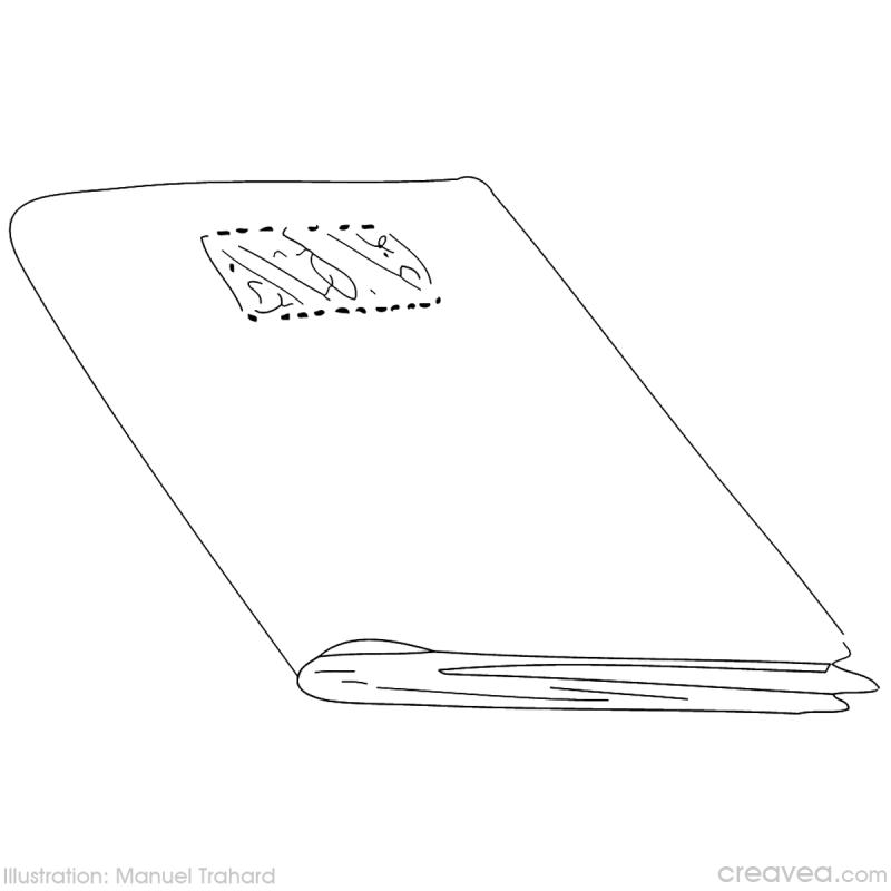 Coloriage de fournitures scolaires sur un bureau