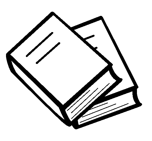 Coloriage de matériel scolaire sur une table de travail