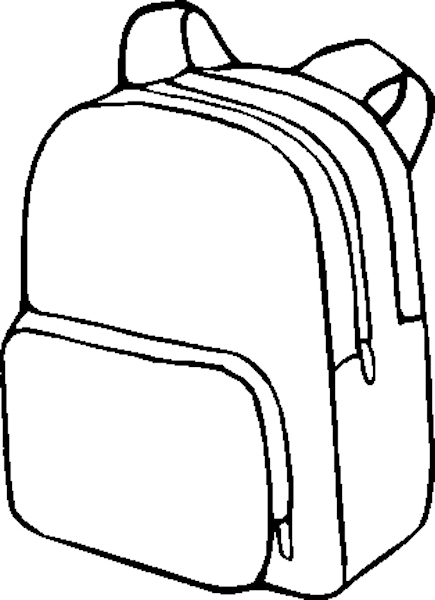 Coloriage de matériel scolaire avec divers objets sur un bureau