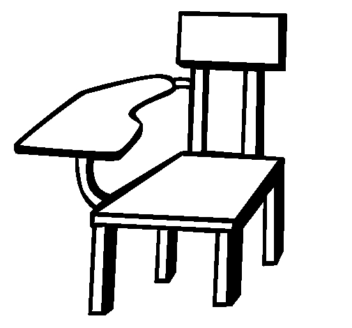 Coloriage de matériel scolaire avec divers objets sur une table