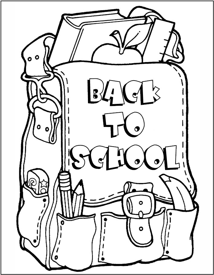 Coloriage de matériel scolaire à colorier avec des objets variés