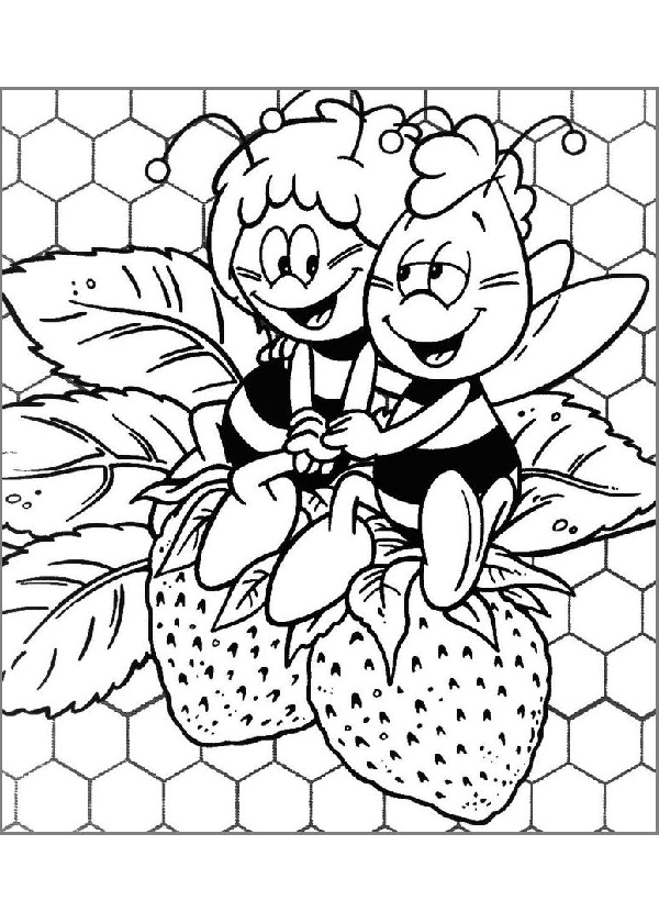 Maya l'abeille en pleine exploration des fleurs