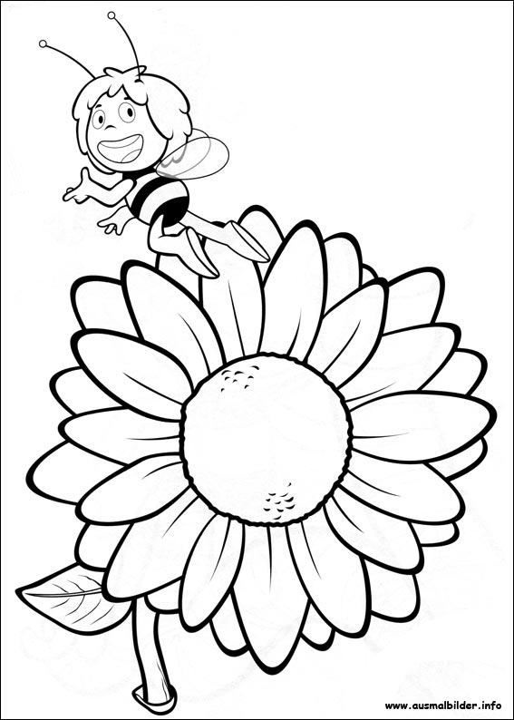 Maya l'abeille en pleine exploration dans un jardin fleuri Maya l'abeille en pleine exploration dans un jardin fleuri