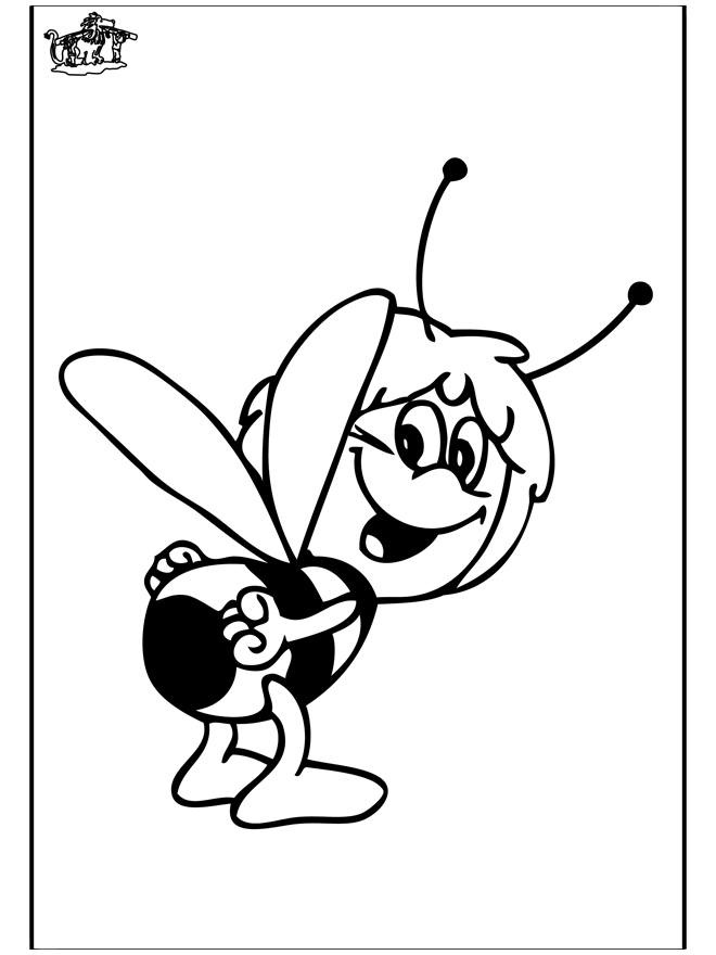 Maya l'abeille en pleine exploration florale