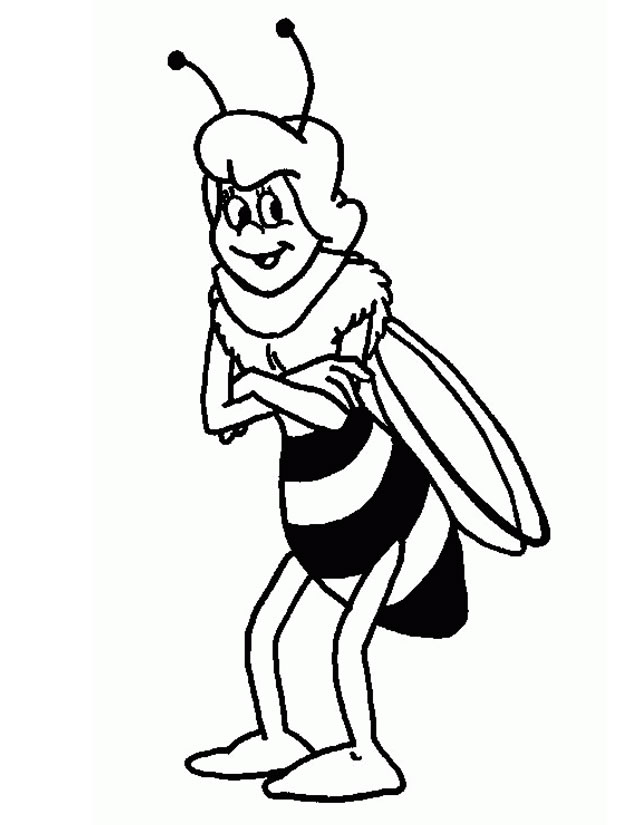 Maya l'abeille en pleine exploration florale