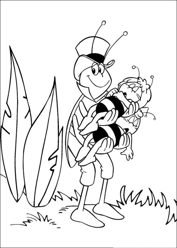 Maya l'abeille en pleine exploration florale