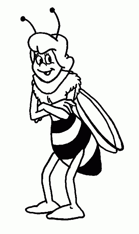 Maya l'abeille en train de voler parmi des fleurs colorées
