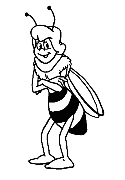 Maya l'abeille en pleine exploration florale