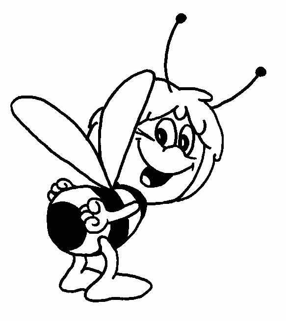 Maya l'abeille en pleine exploration florale