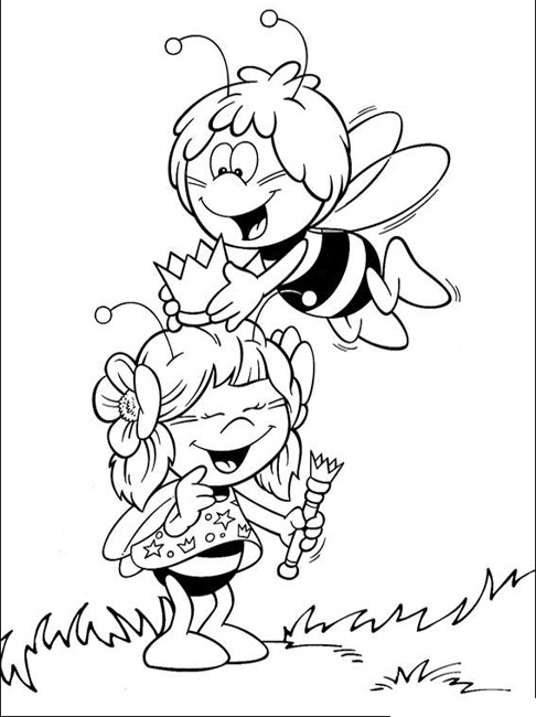Maya l'abeille en pleine exploration de la nature