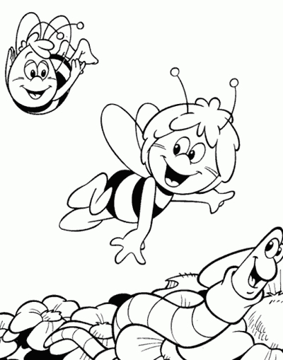 Maya l'abeille en pleine aventure dans la nature