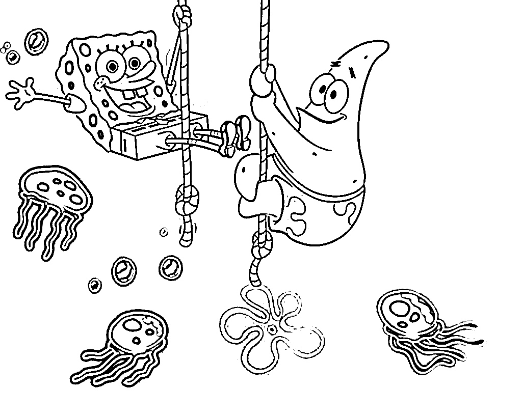 Coloriage d'une méduse flottant dans l'eau