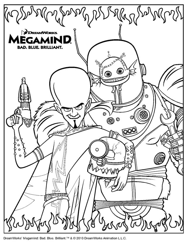 Megamind en pleine action dans une scène dynamique