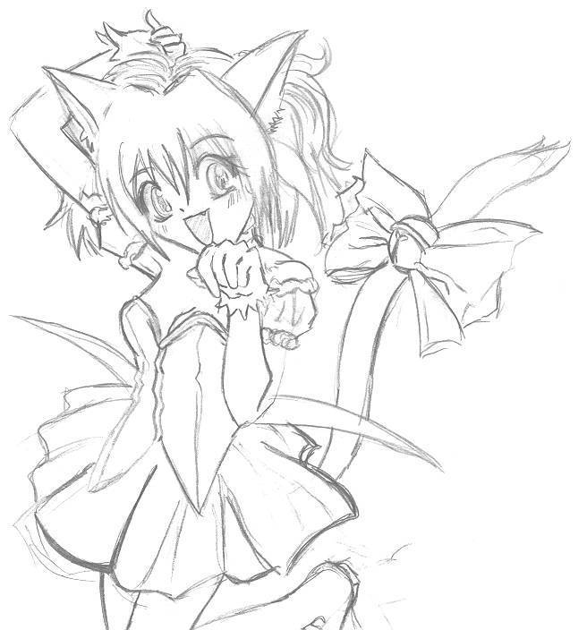 Coloriage de Mew Mew Power avec des personnages en action dans un décor dynamique Coloriage de Mew Mew Power avec des personnages en action dans un décor dynamique