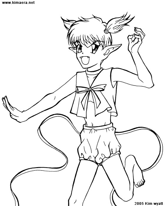 Scène de Mew Mew Power avec les personnages en action Scène de Mew Mew Power avec les personnages en action