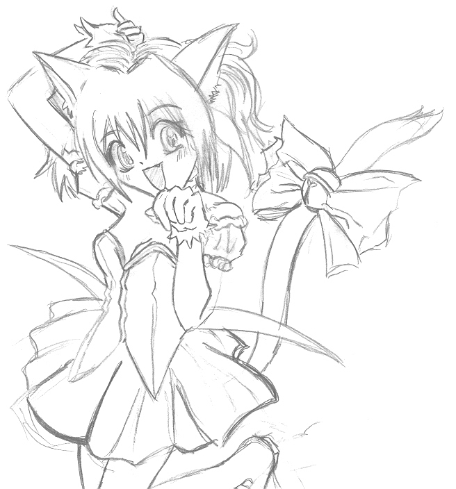 Coloriage de Mew Mew Power en pleine action dans un décor dynamique Coloriage de Mew Mew Power en pleine action dans un décor dynamique