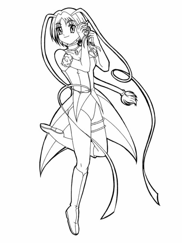 Coloriage de Mew Mew Power en action dans un environnement dynamique Coloriage de Mew Mew Power en action dans un environnement dynamique