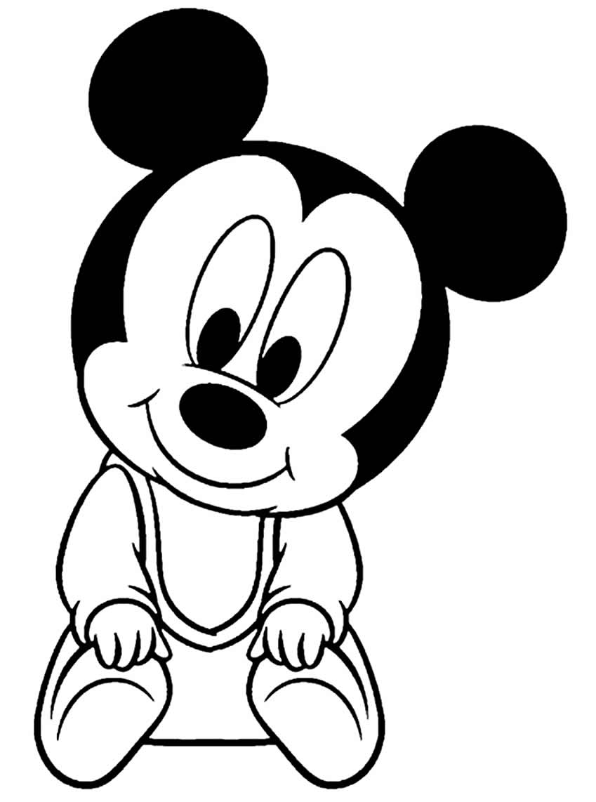Mickey Mouse souriant avec des ballons dans un jardin
