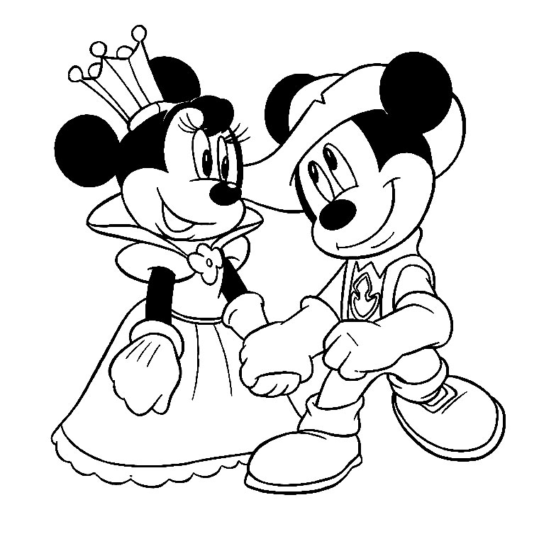 Mickey Mouse souriant avec des ballons dans un décor festif