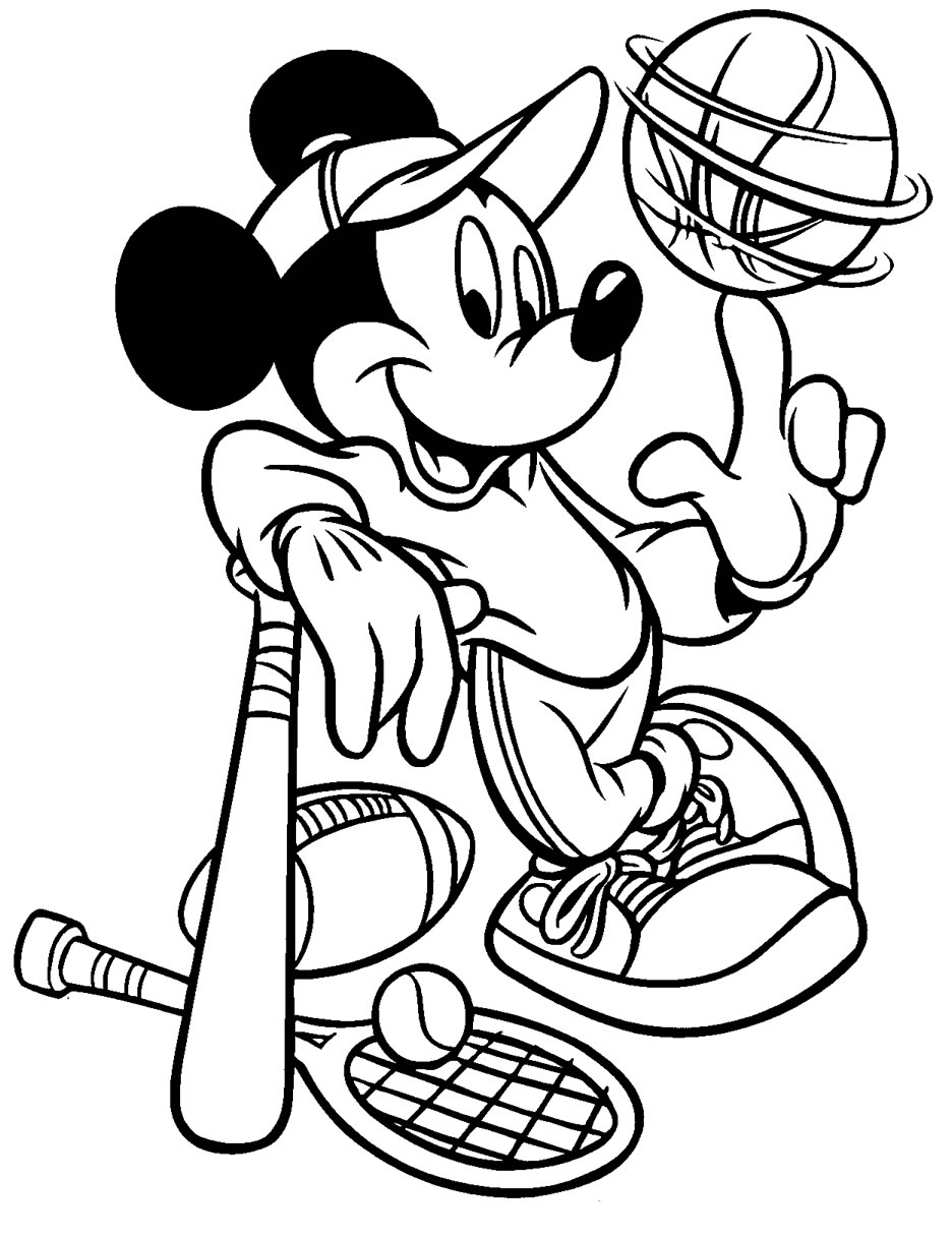 Mickey Mouse en train de sourire dans un décor joyeux