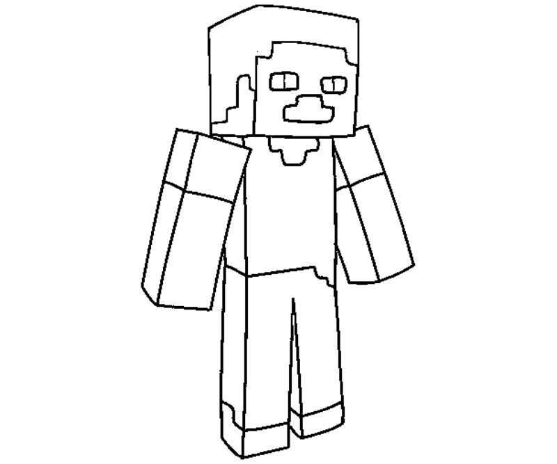 Scène de Minecraft avec un personnage en pleine aventure dans un paysage pixelisé