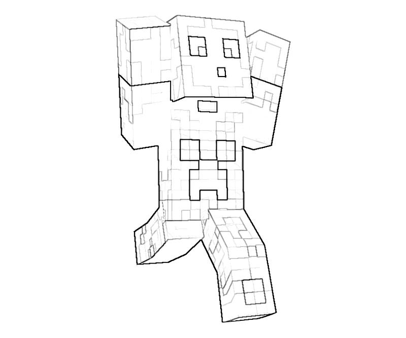 Scène de Minecraft avec un personnage et un paysage pixelisé