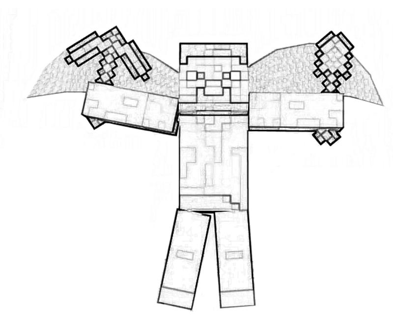 Scène de construction dans l'univers de Minecraft