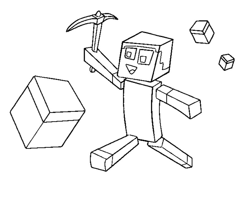Scène de personnages de Minecraft en pleine exploration