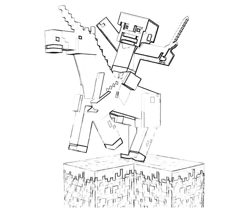 Scène de construction dans l'univers de Minecraft avec un personnage et des blocs
