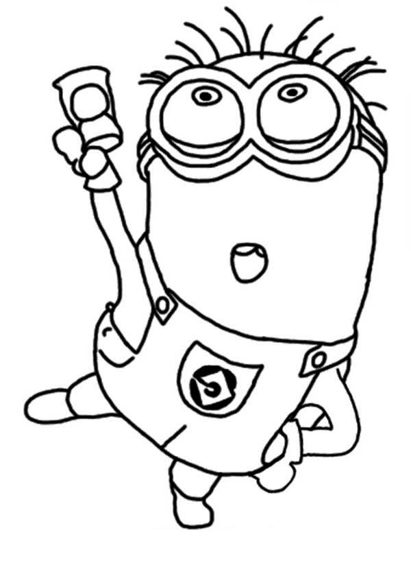 Minions en train de s'amuser dans un décor joyeux