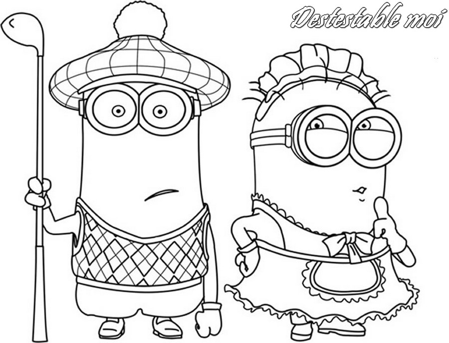 Minions joyeux en pleine aventure avec des outils