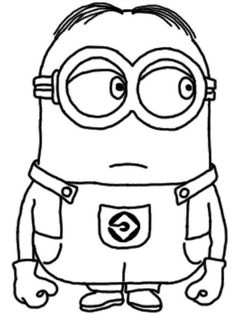 Coloriage de Minions amusants en pleine activité