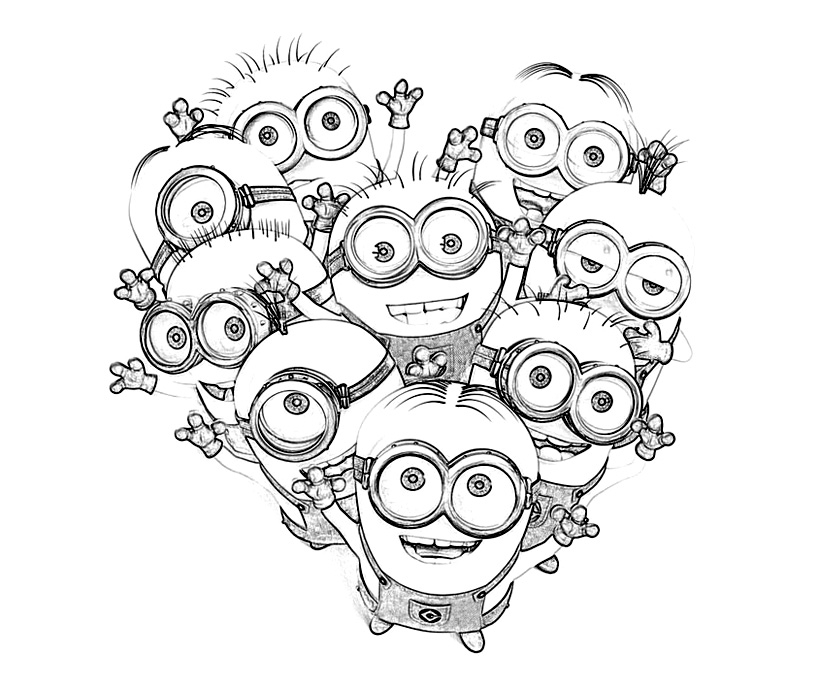 Minions joyeux en pleine aventure dans un décor simple
